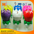 Happy Birthday Lotus Flower Music Fireworks Birthday Candle